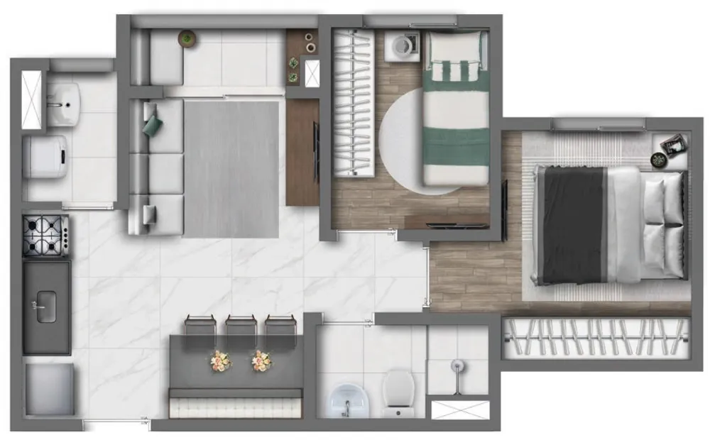 Apartamento, 3 quartos, 60 m² - Foto 5