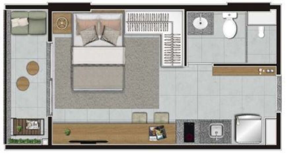 Apartamento à venda com 1 quarto, 24m² - Foto 7