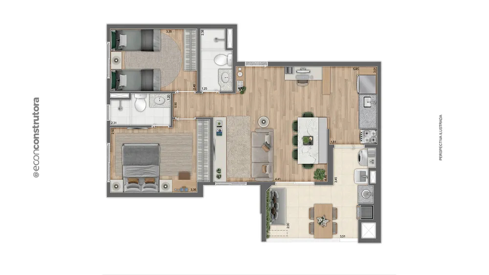 Apartamento, 2 quartos, 54 m² - Foto 4