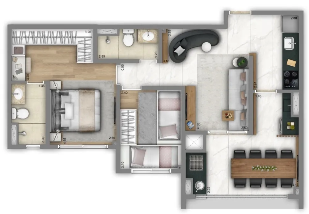 Apartamento, 2 quartos, 67 m² - Foto 9