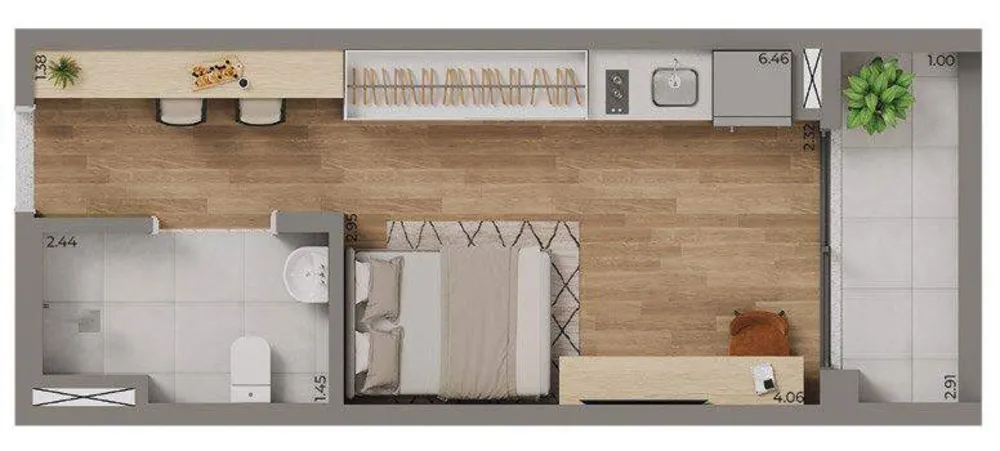 Apartamento, 1 quarto, 21 m² - Foto 9