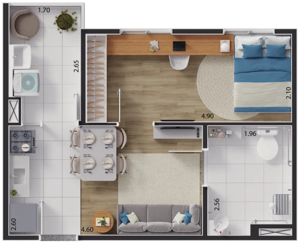 Apartamento, 2 quartos, 33 m² - Foto 11