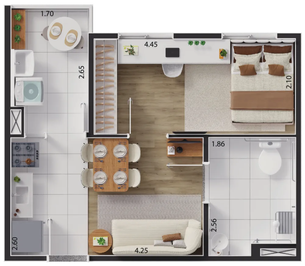 Apartamento, 2 quartos, 33 m² - Foto 9