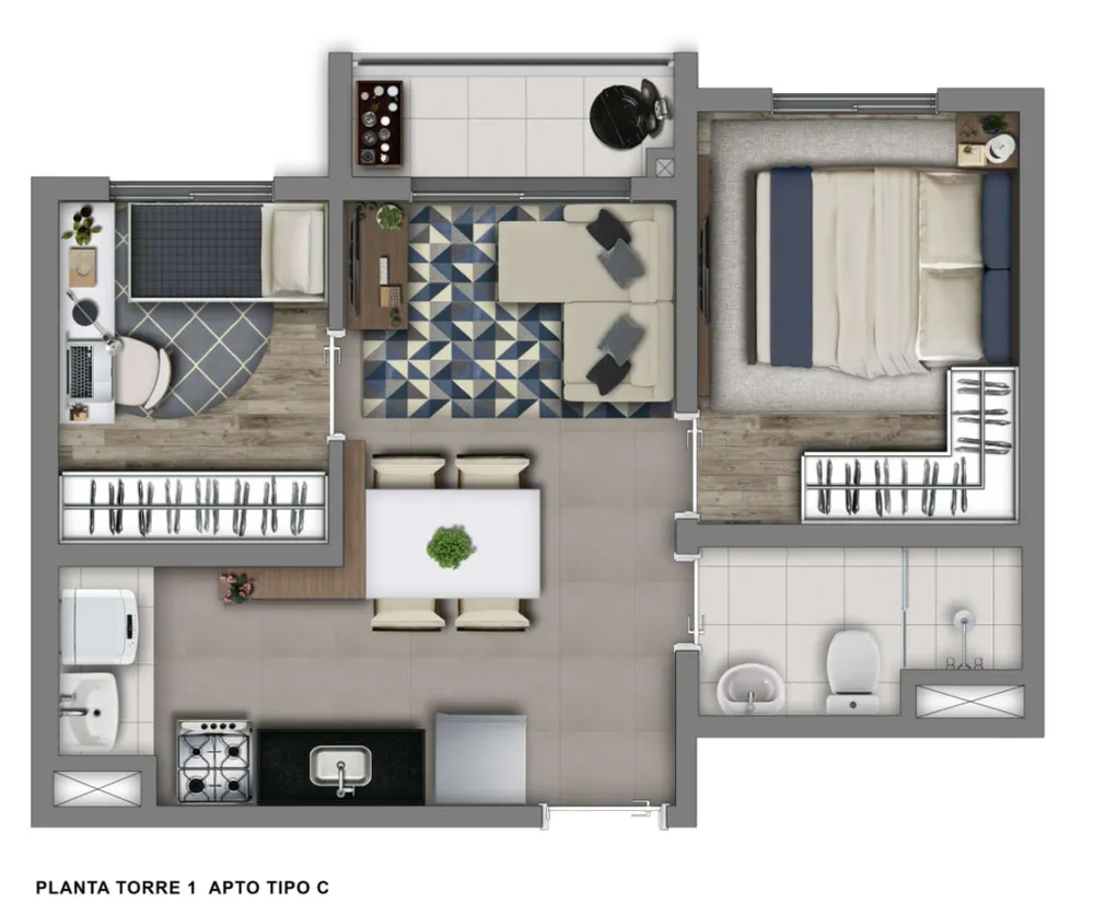 Apartamento, 2 quartos, 36 m² - Foto 9