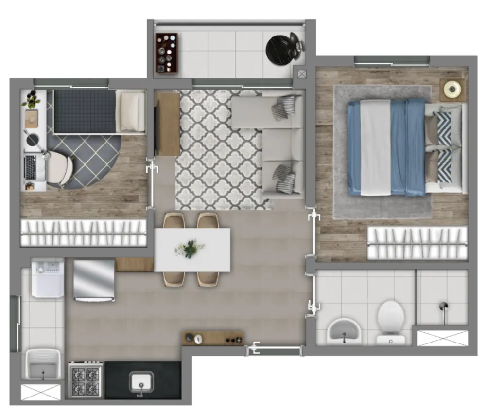 Apartamento, 2 quartos, 36 m² - Foto 12