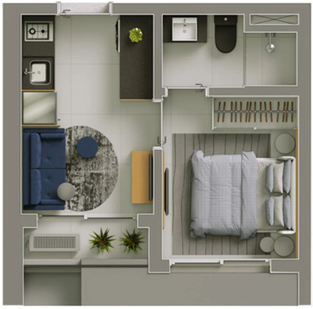 Apartamento, 2 quartos, 44 m² - Foto 10