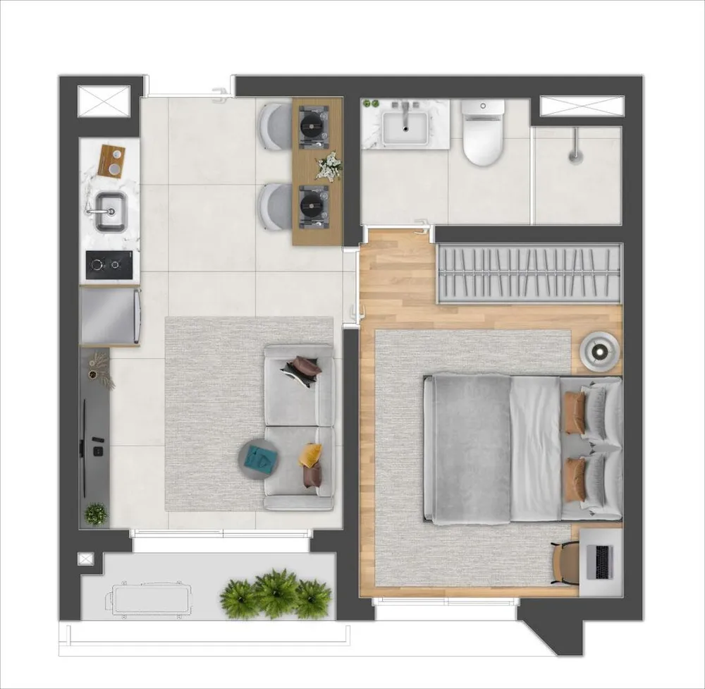 Apartamento, 1 quarto, 31 m² - Foto 10