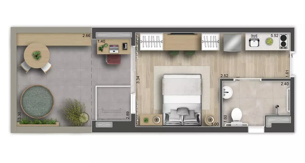 Apartamento, 1 quarto, 26 m² - Foto 12