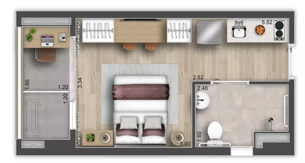 Apartamento, 1 quarto, 26 m² - Foto 11