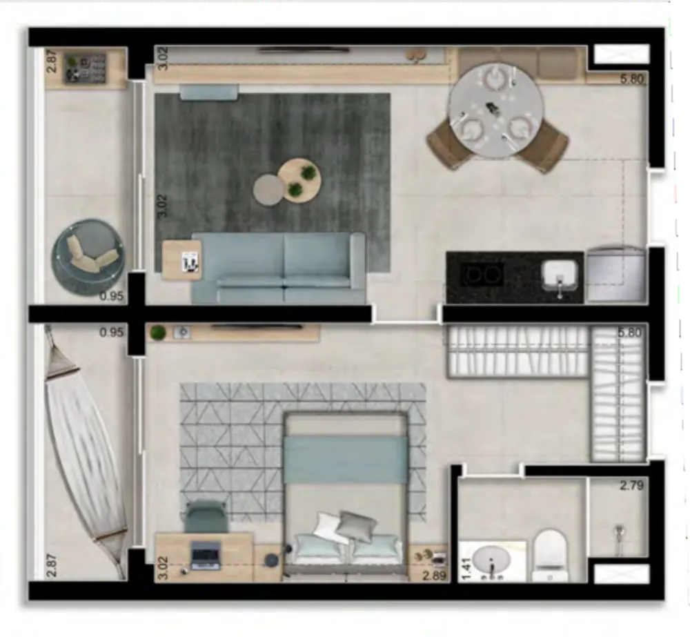 Apartamento, 1 quarto, 23 m² - Foto 12
