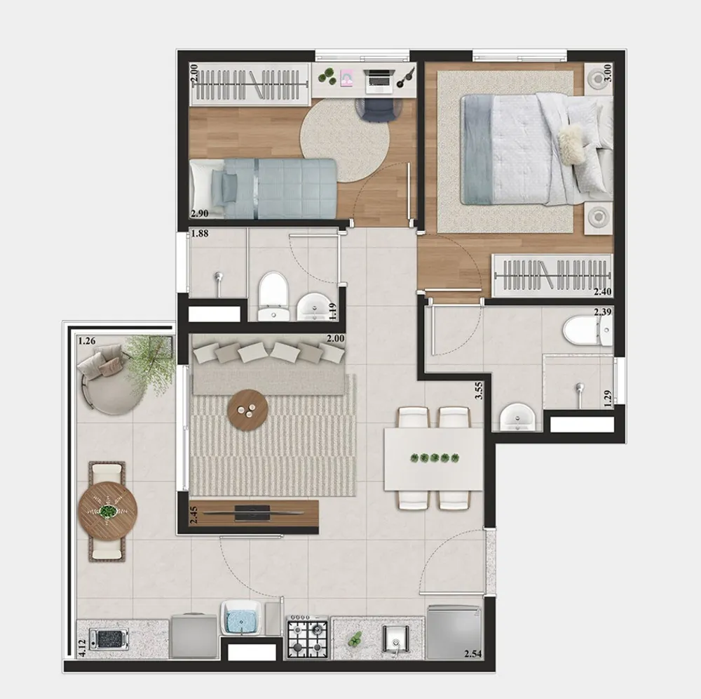 Apartamento, 2 quartos, 38 m² - Foto 6