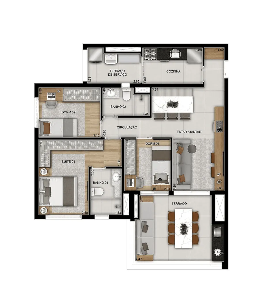 Apartamento, 2 quartos, 75 m² - Foto 11