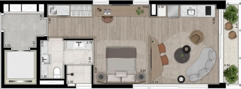 Cobertura, 1 quarto, 116 m² - Foto 12