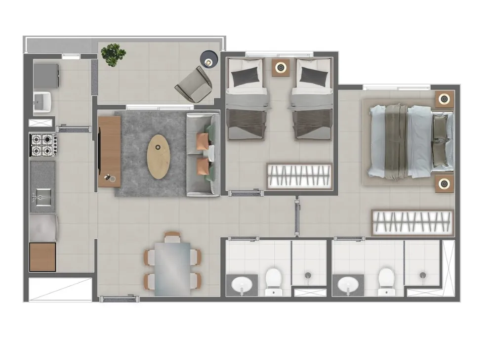 Apartamento, 2 quartos, 51 m² - Foto 12