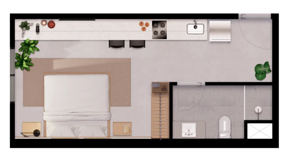 Apartamento, 1 quarto, 28 m² - Foto 8