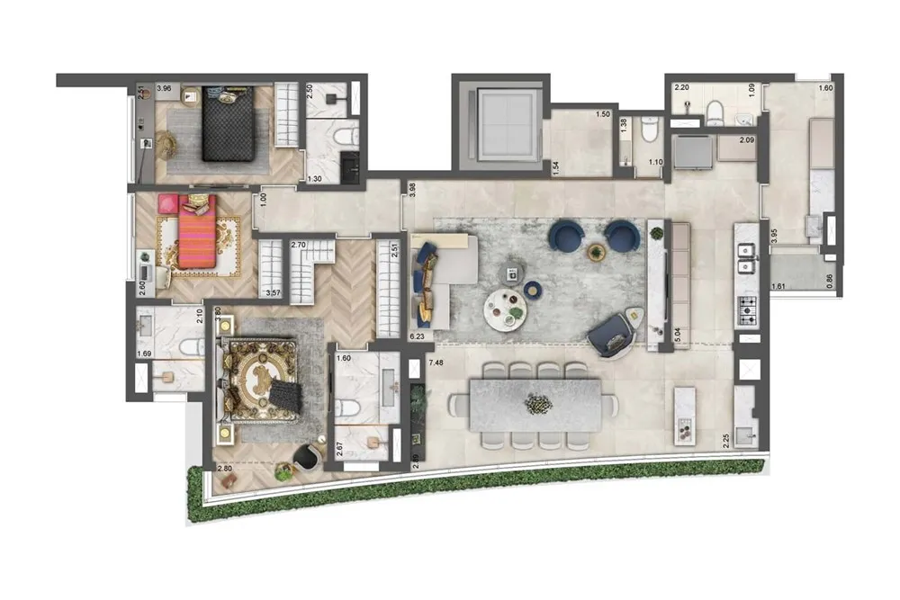 Apartamento, 3 quartos, 150 m² - Foto 2