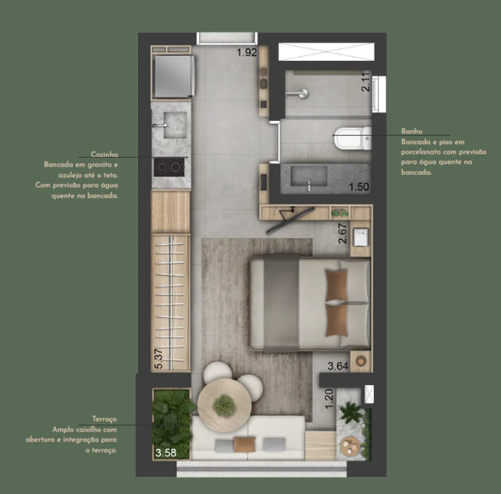 Apartamento, 1 quarto, 26 m² - Foto 10
