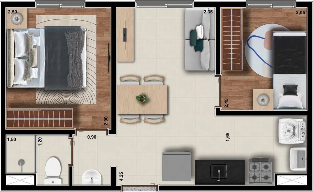 Apartamento, 3 quartos, 57 m² - Foto 7