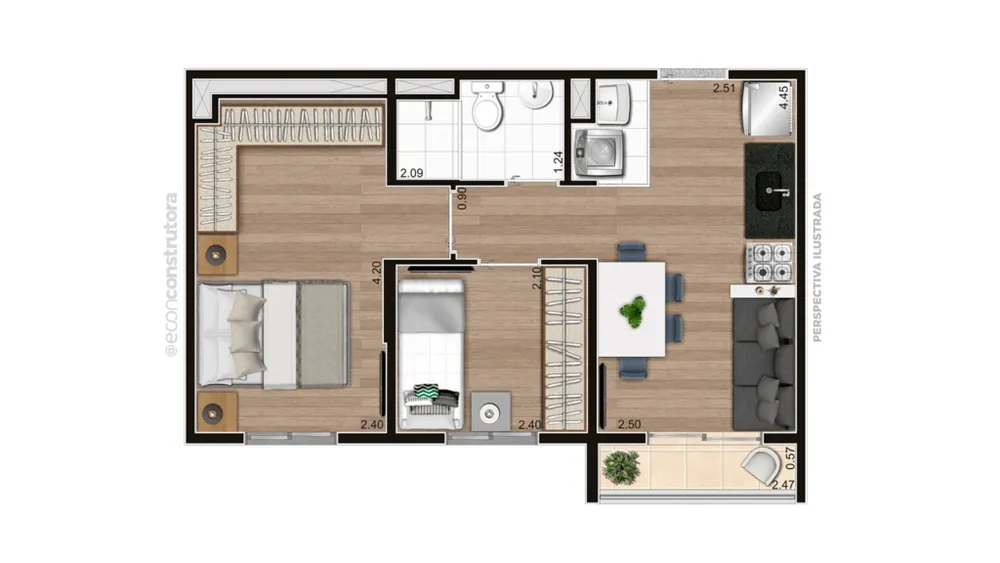 Apartamento, 2 quartos, 41 m² - Foto 11