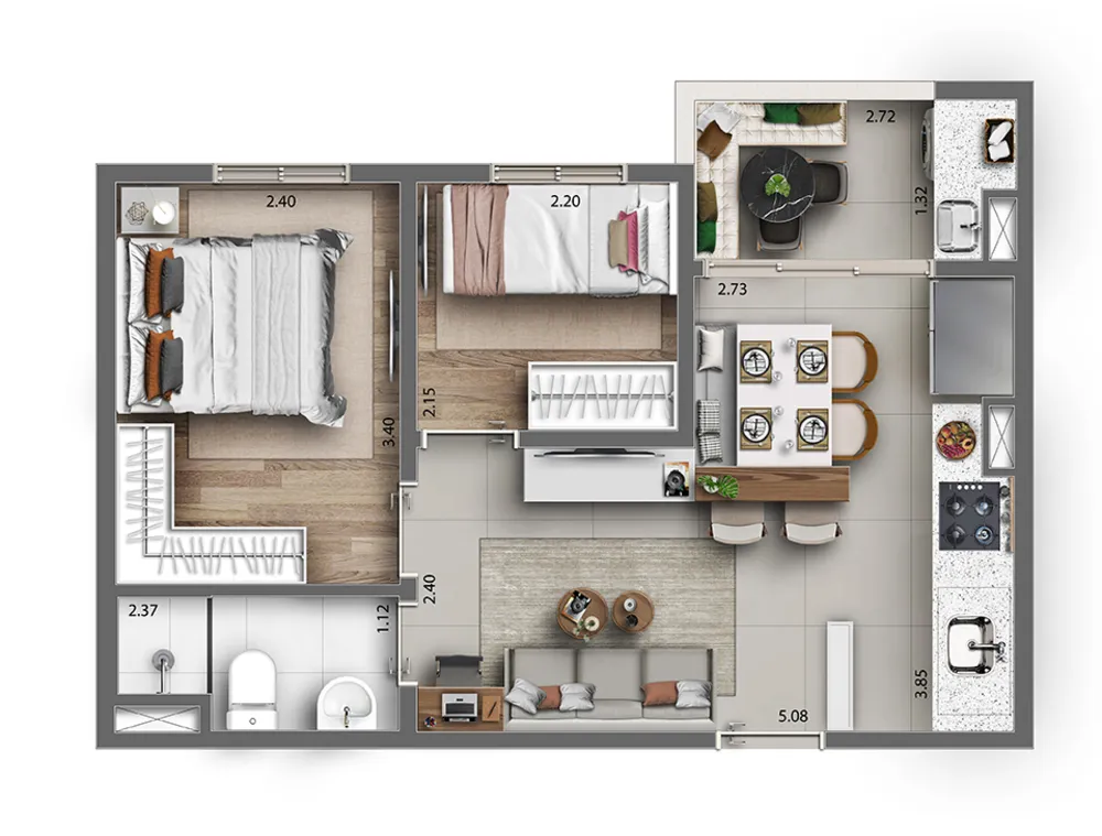 Cobertura, 3 quartos, 81 m² - Foto 9