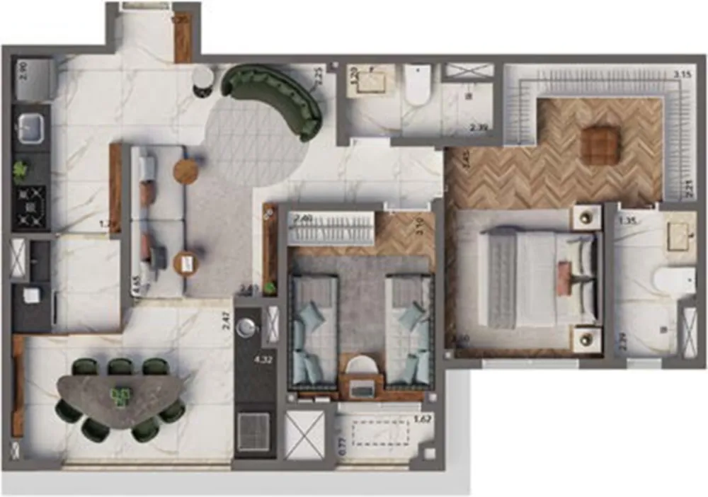 Apartamento, 2 quartos, 69 m² - Foto 12