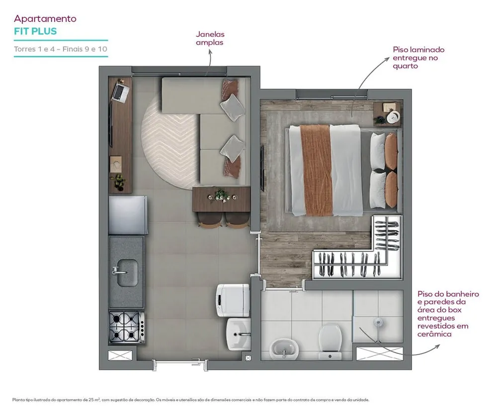 Apartamento, 1 quarto, 36 m² - Foto 11