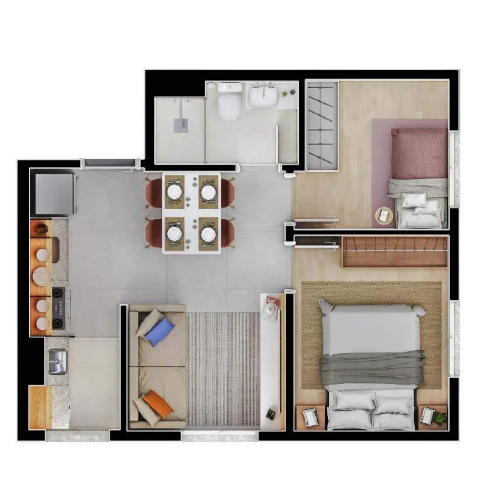 Apartamento, 2 quartos, 42 m² - Foto 10