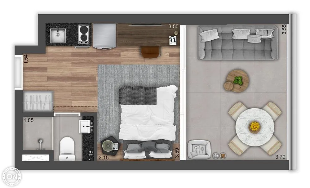 Apartamento, 1 quarto, 45 m² - Foto 8