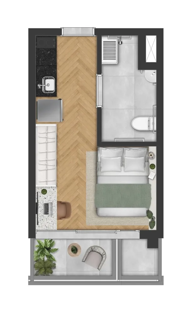 Apartamento, 2 quartos, 42 m² - Foto 8