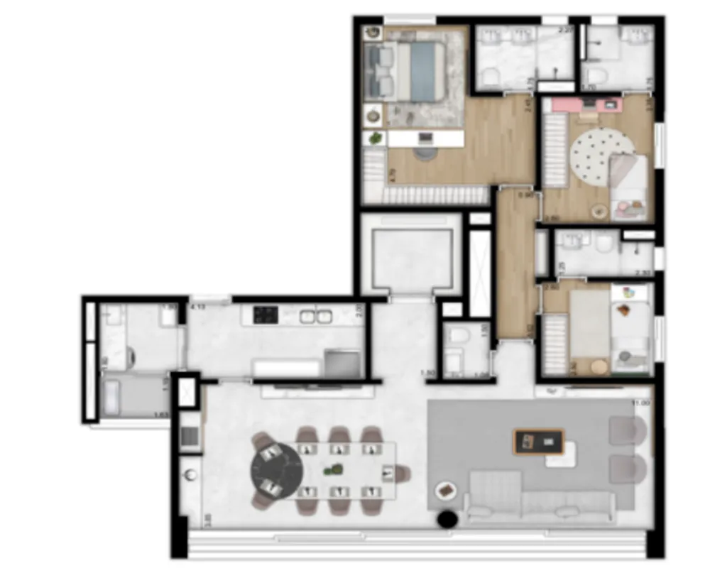 Apartamento, 3 quartos, 130 m² - Foto 1