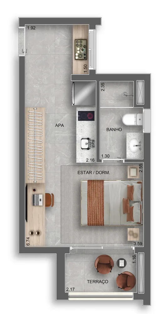 Apartamento, 2 quartos, 52 m² - Foto 11