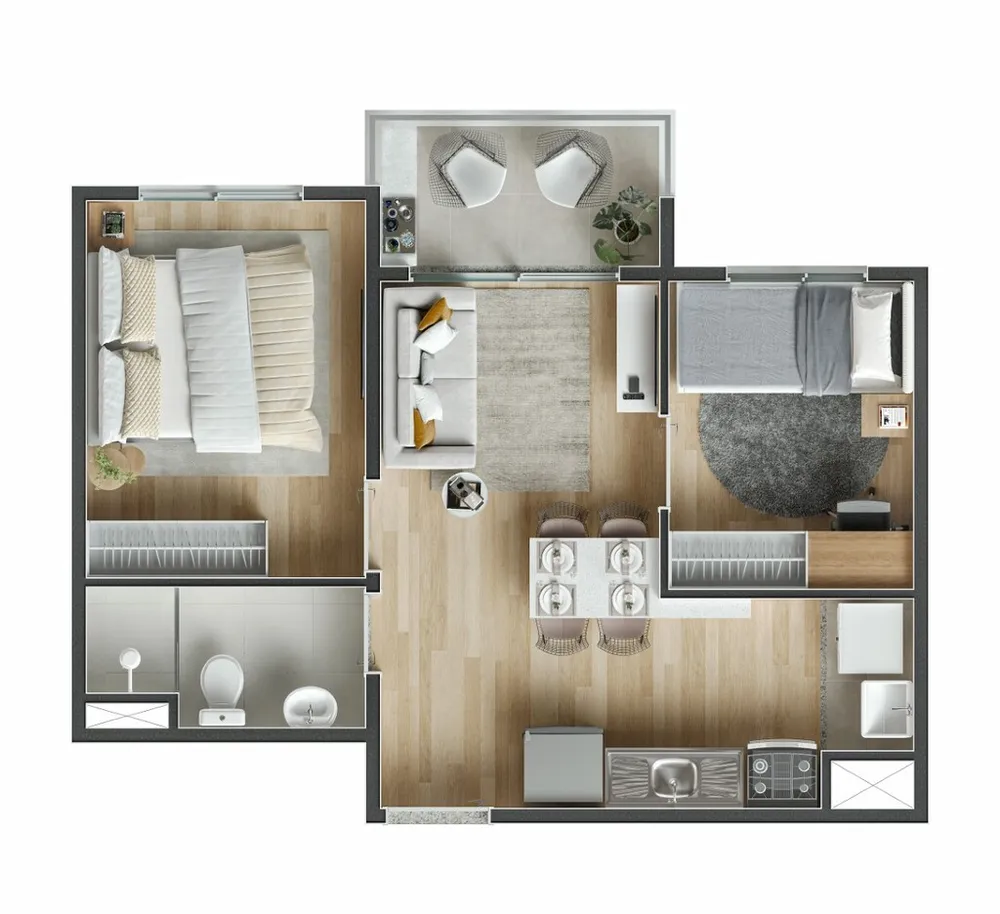 Apartamento, 2 quartos, 38 m² - Foto 10