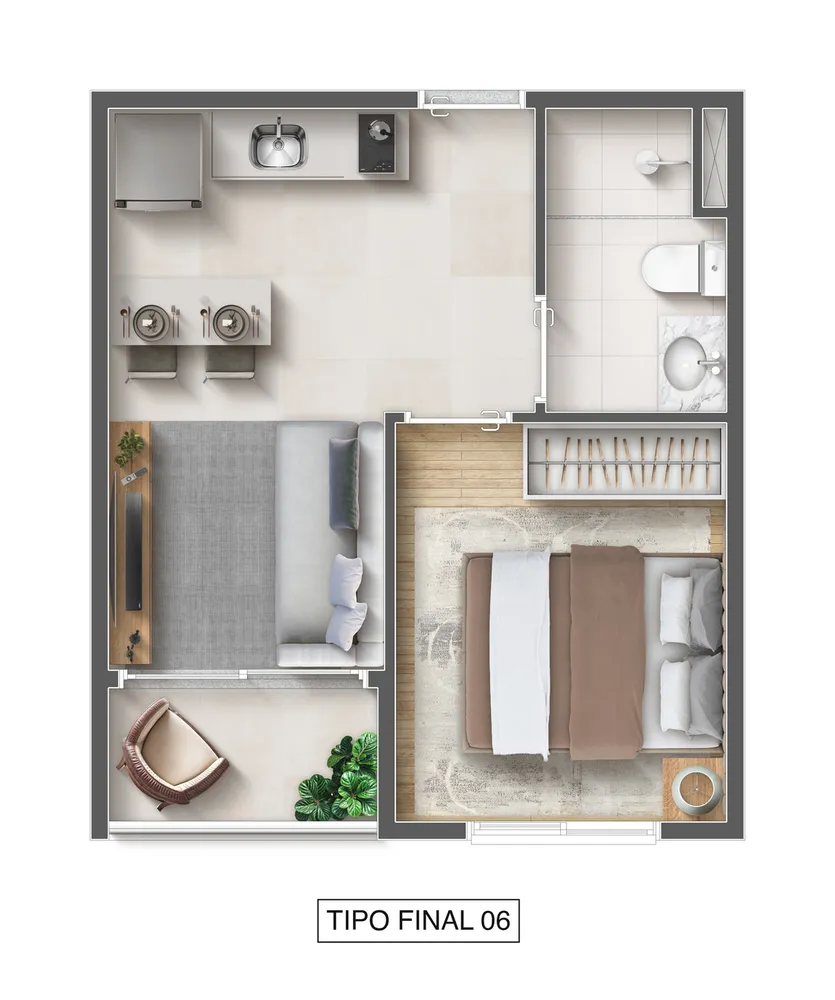 Apartamento, 1 quarto, 25 m² - Foto 11