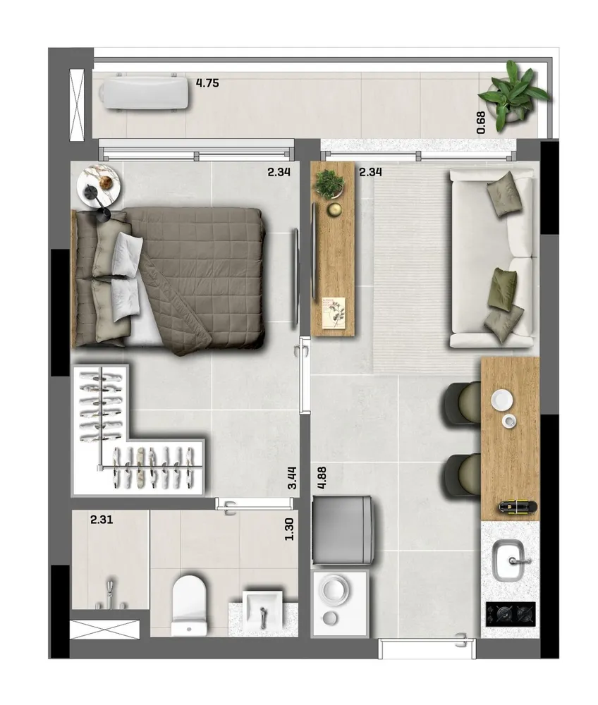 Apartamento, 1 quarto, 31 m² - Foto 11