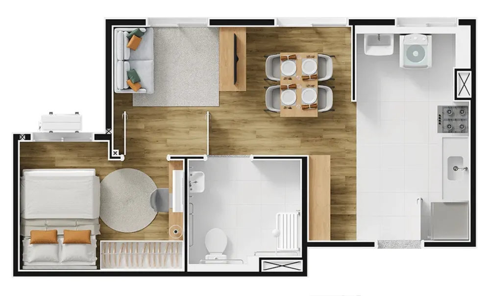 Apartamento, 1 quarto, 35 m² - Foto 10