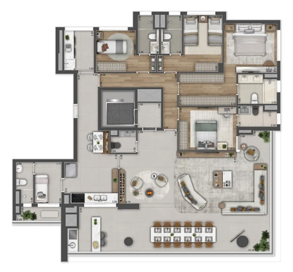 Apartamento, 4 quartos, 164 m² - Foto 12