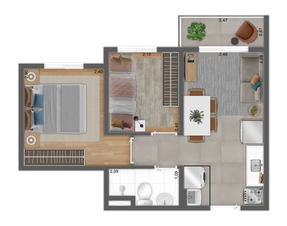 Apartamento, 1 quarto, 27 m² - Foto 11