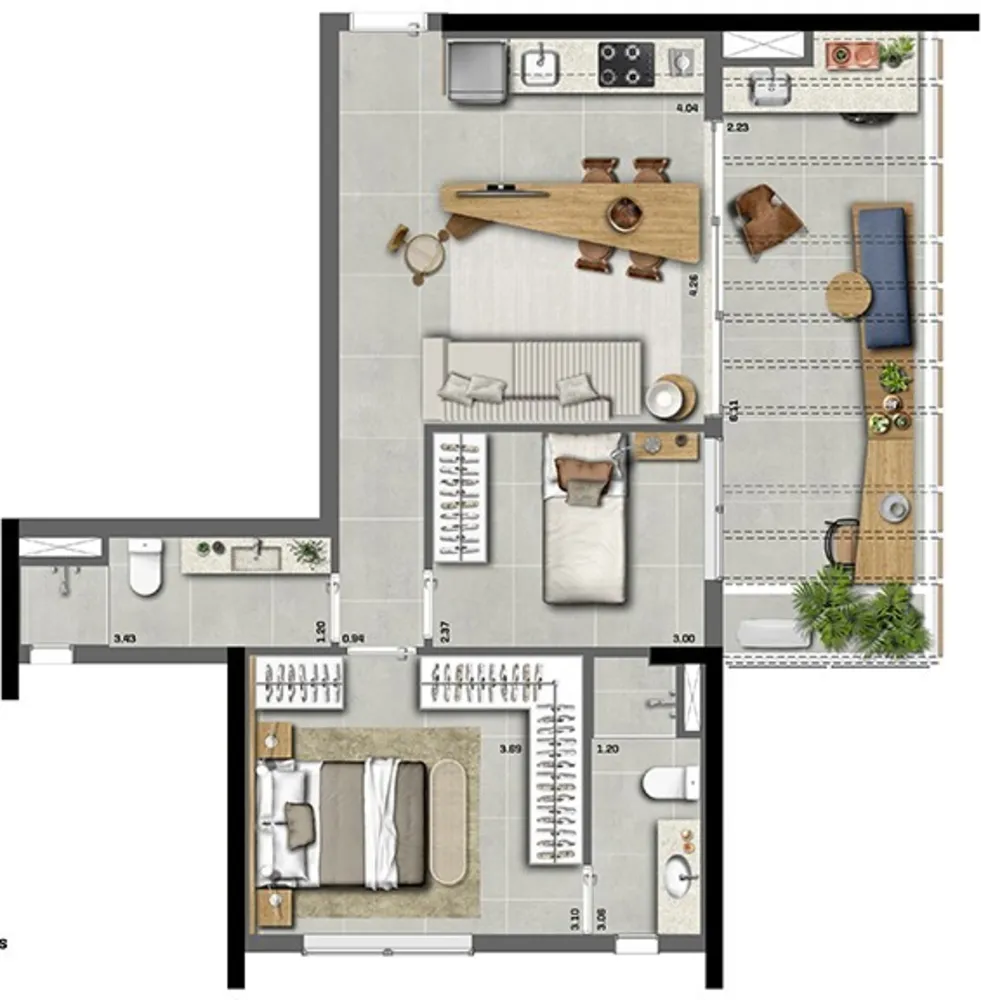 Apartamento, 1 quarto, 44 m² - Foto 12