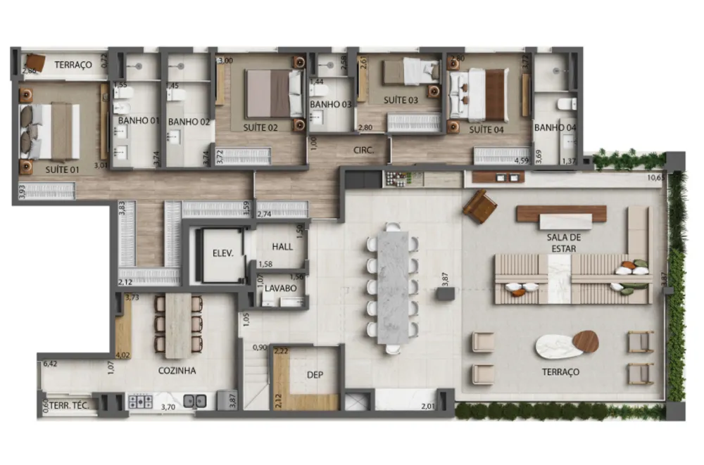 Cobertura, 3 quartos, 354 m² - Foto 10