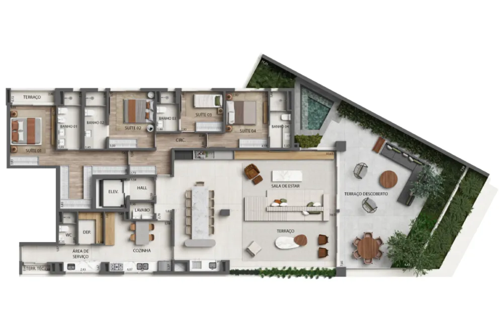 Cobertura, 3 quartos, 354 m² - Foto 12