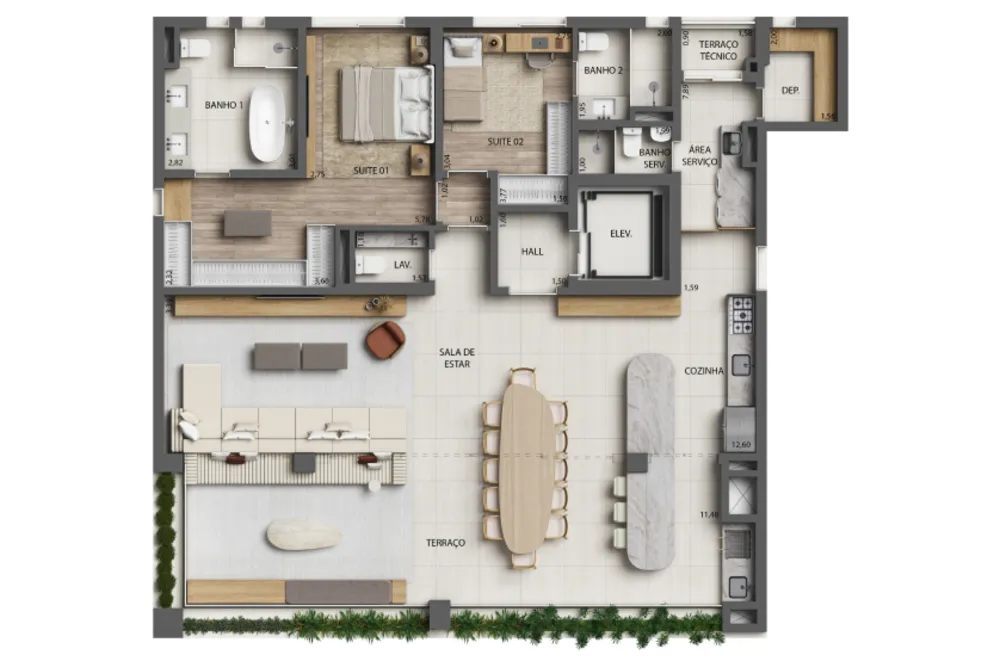 Cobertura, 3 quartos, 354 m² - Foto 3