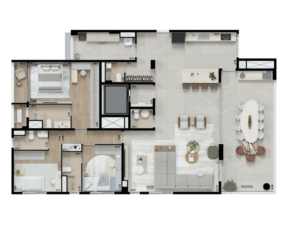 Apartamento, 4 quartos, 178 m² - Foto 12