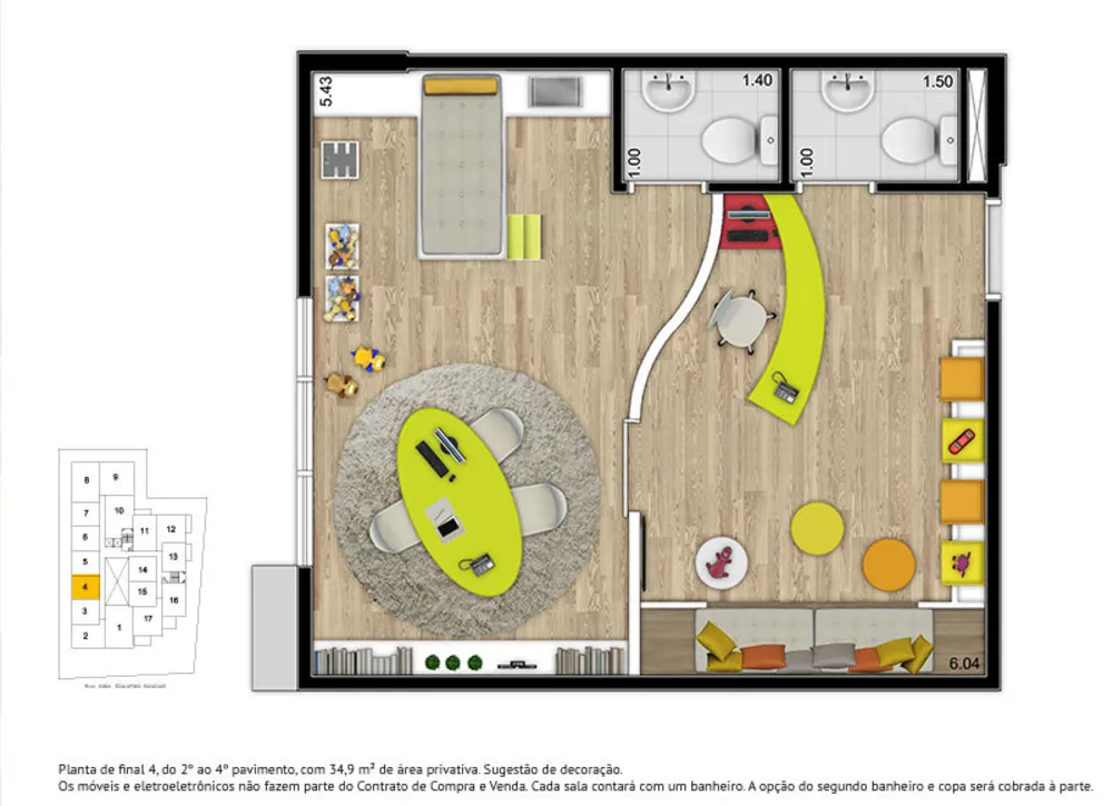 Sala-Conjunto, 51 m² - Foto 11