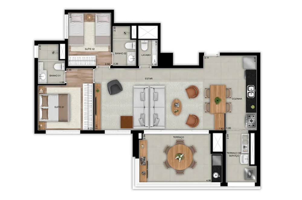 Apartamento, 2 quartos, 75 m² - Foto 10