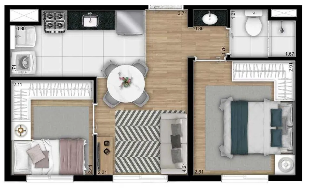Apartamento, 2 quartos, 33 m² - Foto 11