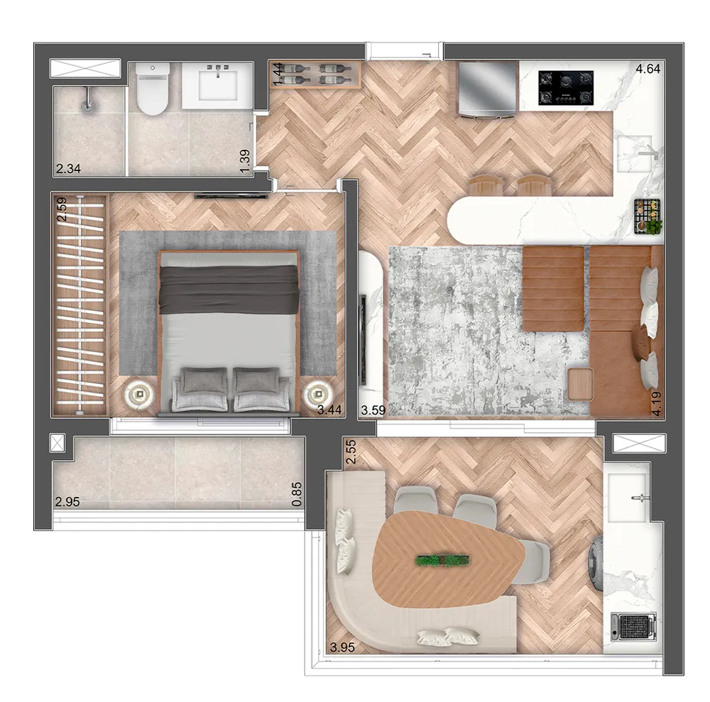 Cobertura, 1 quarto, 125 m² - Foto 10