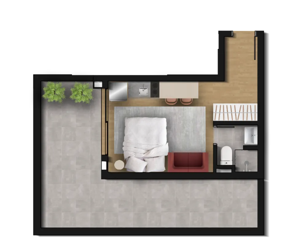 Apartamento, 1 quarto, 42 m² - Foto 12