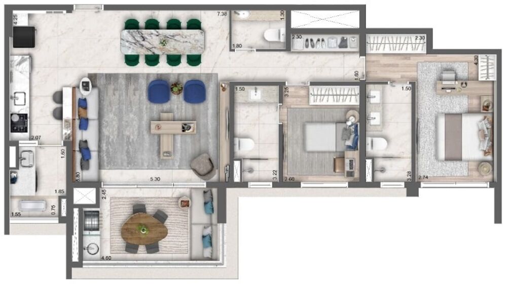 Apartamento à venda com 3 quartos, 113m² - Foto 8
