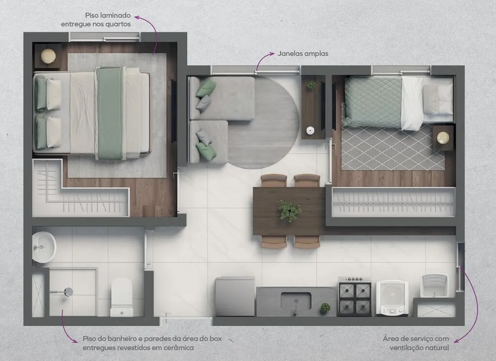 Apartamento, 2 quartos, 31 m² - Foto 12