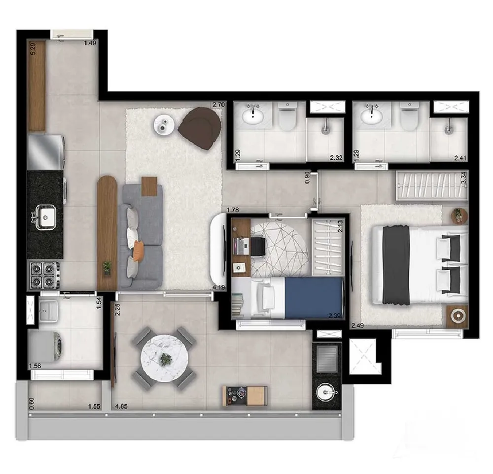 Cobertura, 3 quartos, 198 m² - Foto 8